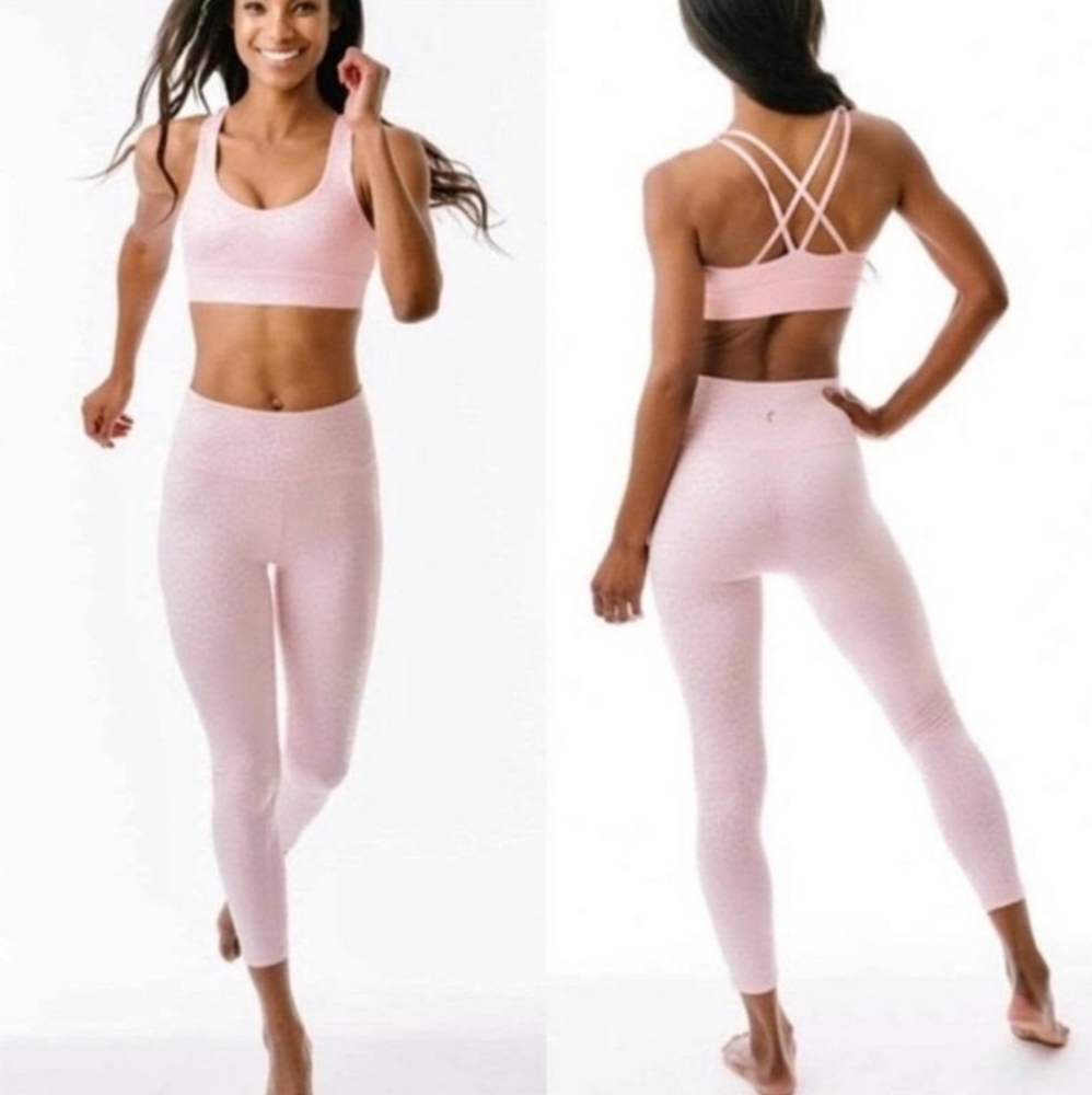 ZYIA Pink Unicorn Leopard Light N Tight Leggings Size 16-18